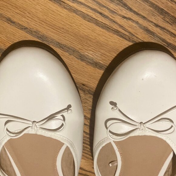 White Amazon Essentials Open Back Flats - Picture 3 of 4